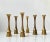 A of 6 solid brass candlesticks designed and manufactured by jens harald quistgaard - ihq in denmark during the 1960s. The...