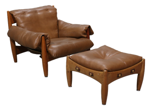 Set of Sheriff Lounge Chair and Ottoman by Sergio Rodrigues for ISA, 1960s