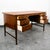 Wood Mid Century Danish Modern Desk Executive Walnut 6 Drawer Locking Cabinet Wood For Sale - Image 7 of 10