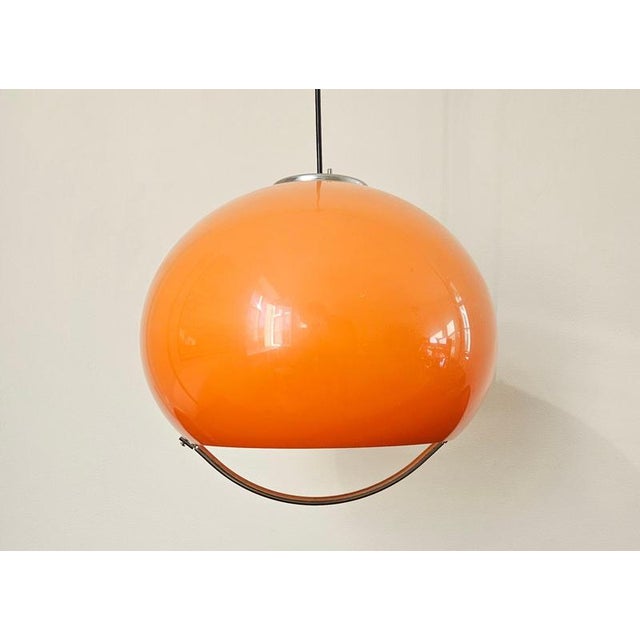 Plastic Mid-Century Space Age Pendant from Meblo / Guzzini, Italy, 1970s For Sale - Image 7 of 18