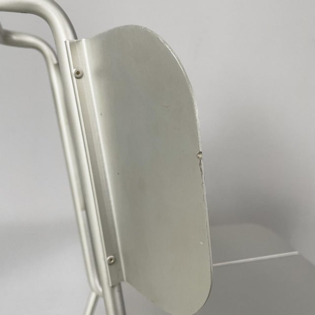 Italian Modern Aluminum Stackable Chairs by Tanzi, 1980s, Set of 4 For Sale - Image 10 of 18