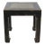 Marble Top Square and Distressed Black Vintage Accent or Side Table, 25"h For Sale