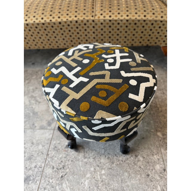 1920s 1920s Hungarian Art Deco Foot Stool In For Sale - Image 5 of 14