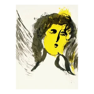 1956 Bible Chagall Original Lithograph Angel*