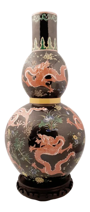 Chinese Porcelain Dragon Huluping