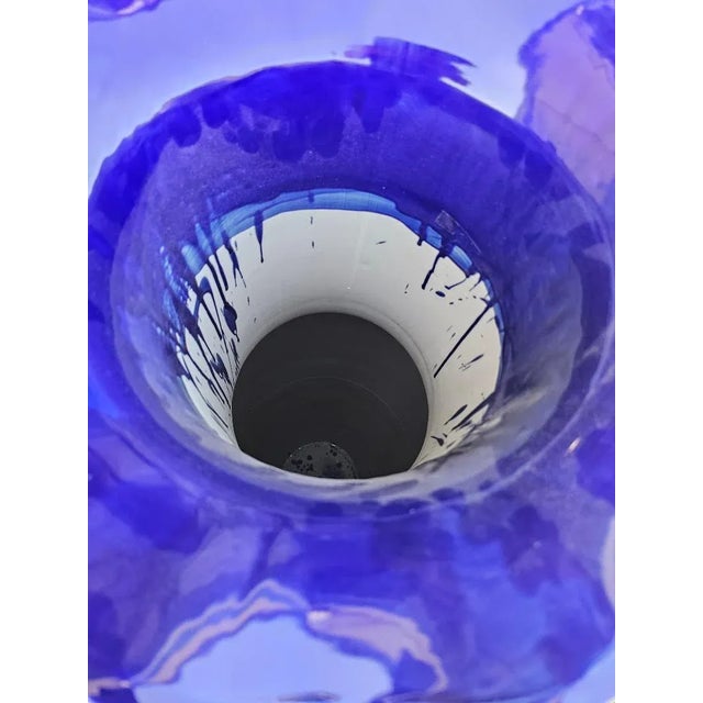 1970s Monumental Cobalt Porcelain Large Vases-a Pair For Sale - Image 13 of 16