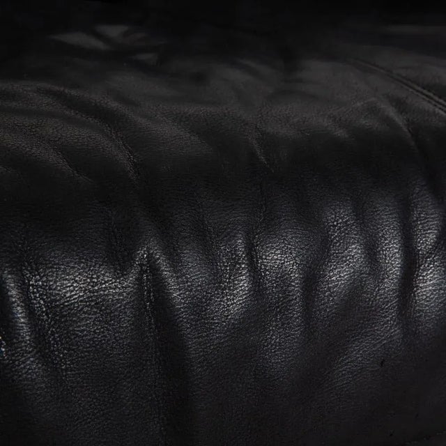 Modern Black Leather 2-Seater Sofa from Musterring For Sale - Image 3 of 14