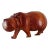 Mid-Century Hand Carved Hippopotamus Sculpture of Solid Teak For Sale