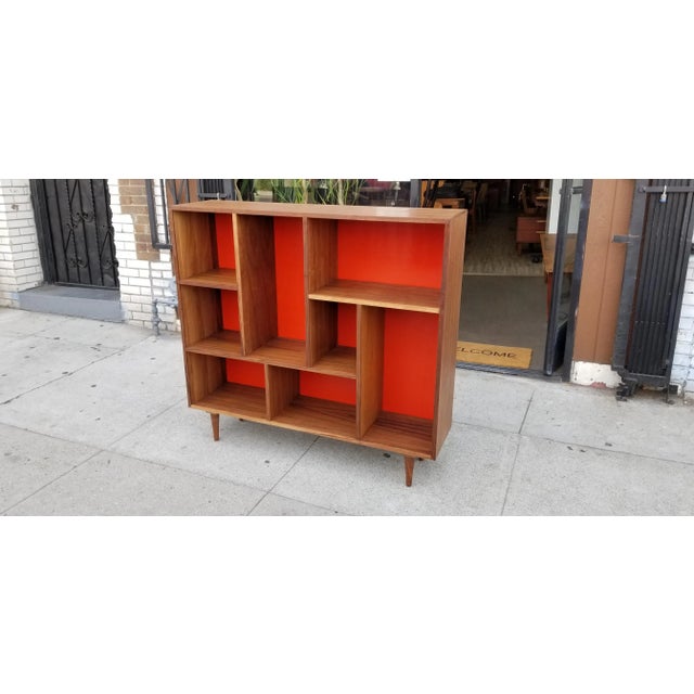 Wood Lori's Custom Wooden Bookcase For Sale - Image 7 of 13