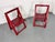 Mid-Century Modern Mid-Century Italian Red Foldable Chairs by Aldo Jacober for Bazzani, 1960s, Set of 2 For Sale - Image 3 of 12