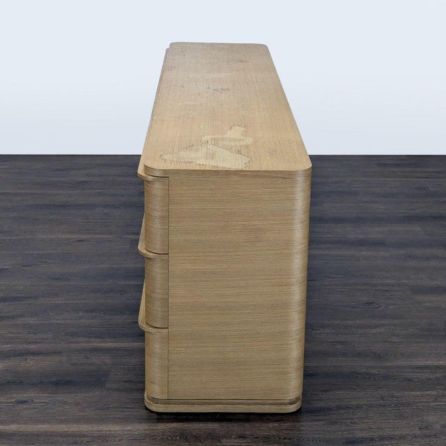 Restoration Hardware Restoration Hardware Ligné Modern 9-Drawer Dresser in Light Wood Finish For Sale - Image 4 of 10