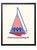 American Vintage 1987 America’s Cup Challenge ’87 Framed Nautical Sailing Poster For Sale - Image 3 of 9
