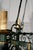 Metal Filigreed Green With Gold French Iron Chandelier For Sale - Image 7 of 11