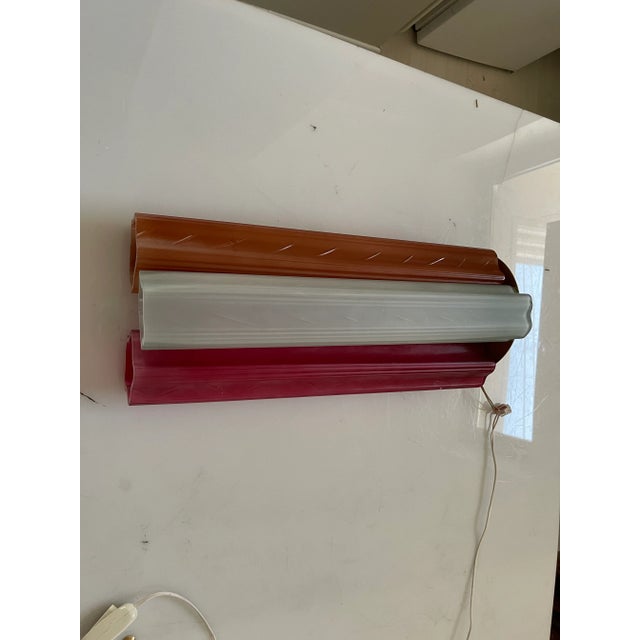 Multicolored Glass Tronchi Tube Sconces, 1970s, Set of 2 For Sale - Image 3 of 11