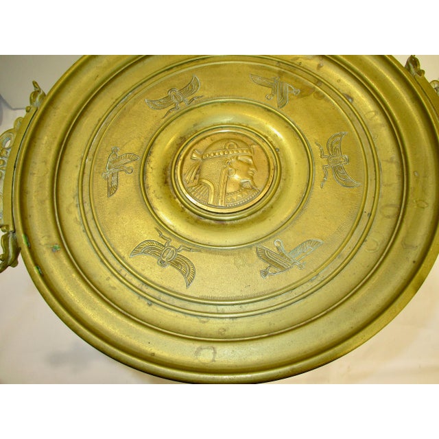 Mid-Century Modern Egyptian Revival Bronze Tazza For Sale - Image 3 of 12