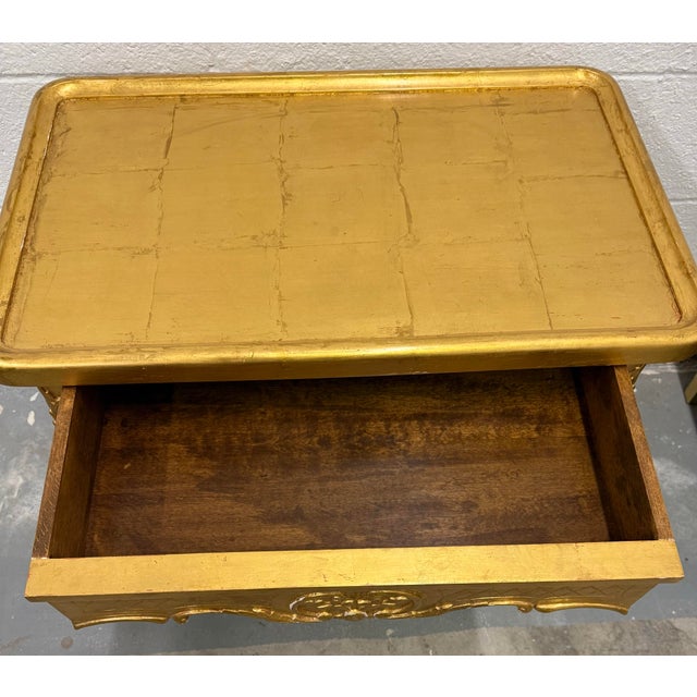 Vintage Louis XV Style/ Reproduction Giltwood Side Table For Sale - Image 11 of 12