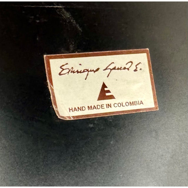 Late 20th Century Green Goatskin Goat Skin Enrique Garcel Designer Coffee Table For Sale - Image 9 of 12