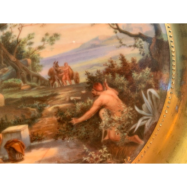 Classical Roman Royal Vienna Hand Painted Odysseus and Nausikao Artist Signed H. Seele Plate For Sale - Image 3 of 10