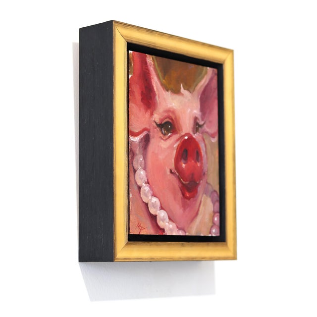 Contemporary Glam - Original Contemporary Figurative Portrait Painting on Canvas by Kyle Paliotto For Sale - Image 3 of 9
