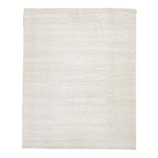 Ivory Contemporary Felted Handmade Oversize Wool Rug by Apadana For Sale