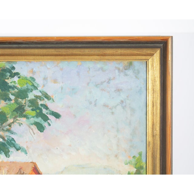 Realism 1946 Oil on Canvas Landscape Painting by Trevisan For Sale - Image 3 of 8