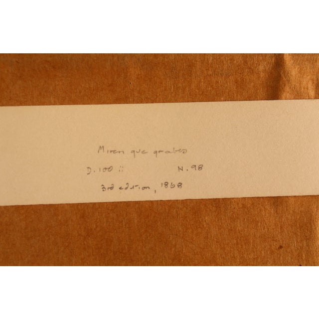 Francisco Goya Miren Que Grabes From Los Caprichos 1868 Etching Framed For Sale - Image 14 of 15