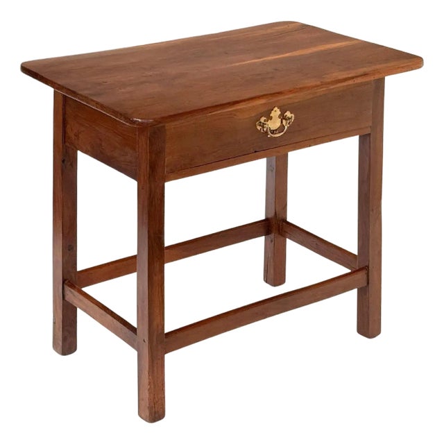 French Side or End Table of Patinated Cherry With Drawer For Sale