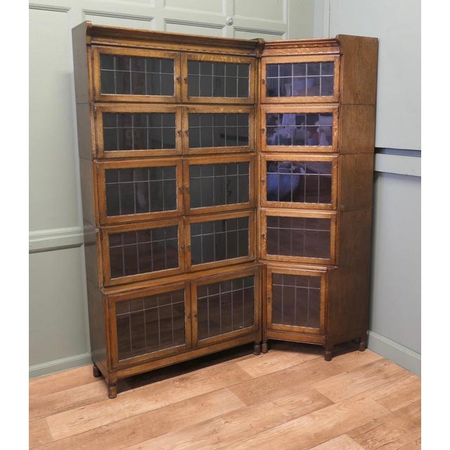 Oak Barrister's Corner Bookcase, 1930 For Sale - Image 3 of 9