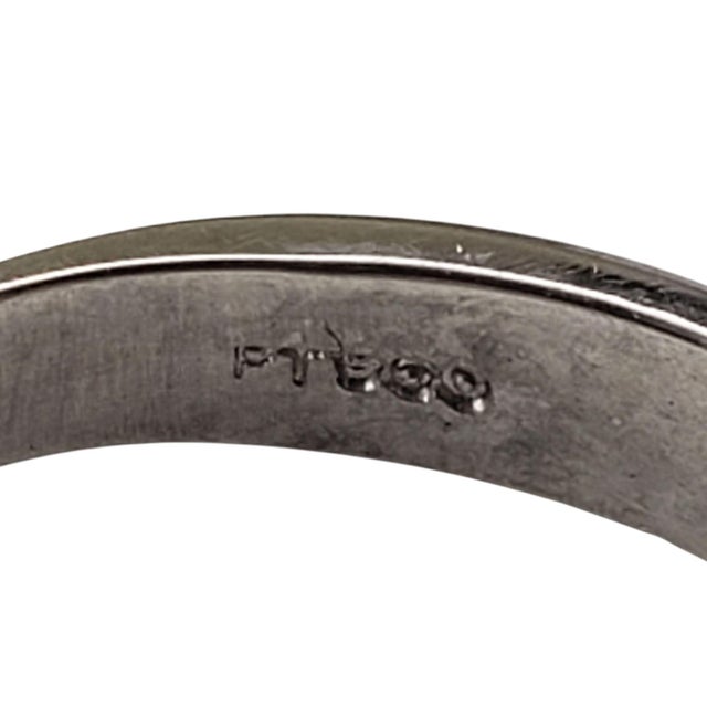 Late 20th Century Platinum and Diamond Wedding Band Ring, Size 6.25 For Sale In New York - Image 6 of 8
