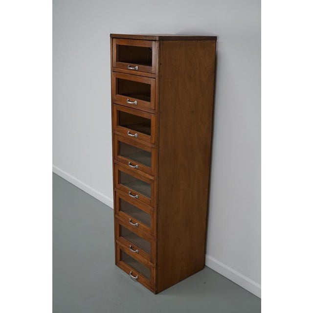 Vintage German Beech and Oak Haberdashery Shop Cabinet, 1950s For Sale - Image 4 of 17