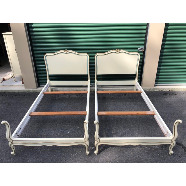 Drexel French Provincial Twin Beds a Pair Chairish
