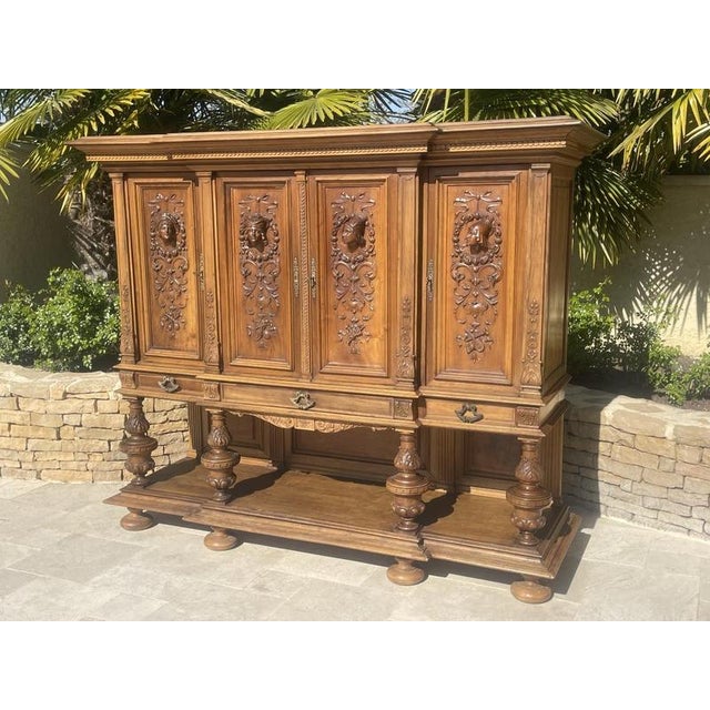 Renaissance Buffet in Carved Walnut For Sale - Image 10 of 13