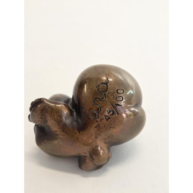 Gold Bronze Miniature Sculptures by Birgitta Ara, 1980s, Set of 5 For Sale - Image 8 of 18