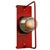 Red Vintage Industrial Reeded Glass and Red Metal Wall Light For Sale - Image 8 of 8