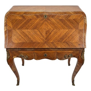 Mid 18th Century Louis XV Gilt-Bronze Mounted Kingwood Bureau en Pente For Sale