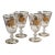 1960s 24k Gold Encrusted Crystal Classic Wine Glasses - Set of 4 For Sale