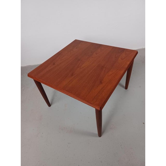 1950s fully restored Danish coffee table in teak. The well dimensioned coffee table with it´s elegant curved edges has...