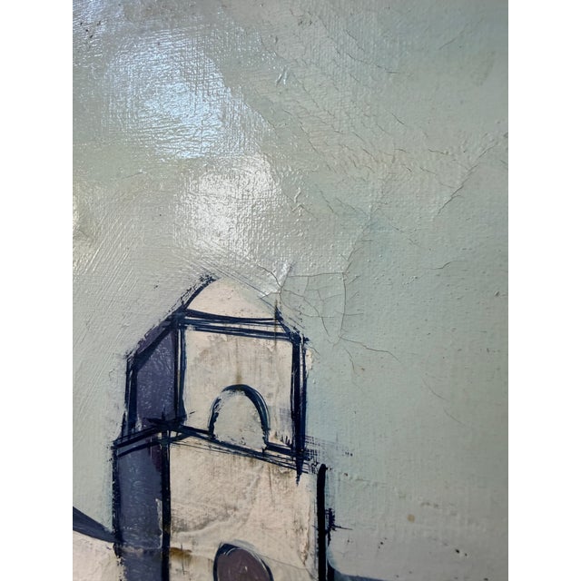 Charles Levier “Village Corde” Original Oil on Canvas, Mid-20th Century For Sale In Boise - Image 6 of 10