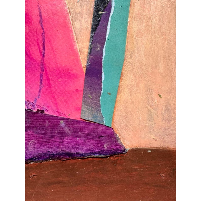 Pink "Free Woman 3" Original Mixed-Media Collage on Paper by Zac Woodiel For Sale - Image 8 of 9