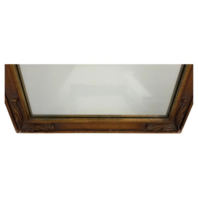 Neoclassical Neoclassical Tall Regency Gilt Wood Wall Pier Mirror With Draped Tassel Detail For Sale - Image 3 of 11