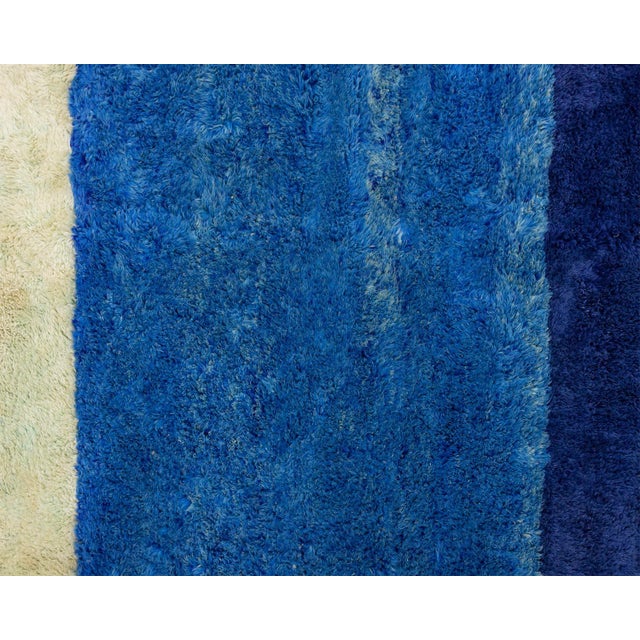 Textile Bold Color-Block Hand-Knotted Moroccan Wool Rug | 10'2" X 7'11" | One of a Kind For Sale - Image 7 of 7