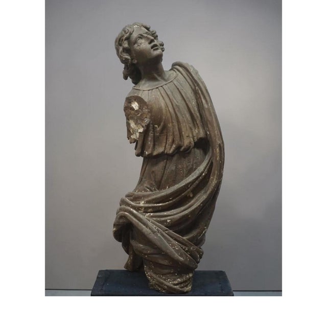 17th Century Belgian Linden Wood Statue of Mary Magdalene For Sale In New Orleans - Image 6 of 6