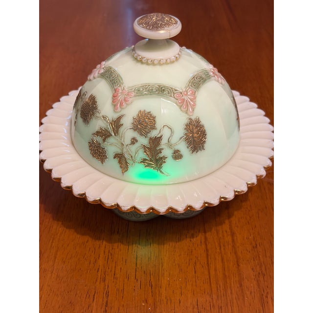 Early 20th Century Northwood Glass Company Custard Glass Table Set - Set of 3 For Sale In Nashville - Image 6 of 18
