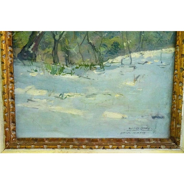 Alberto Carosi, Landscape View, 20th Century, Oil Painting on Board, Framed For Sale - Image 13 of 18