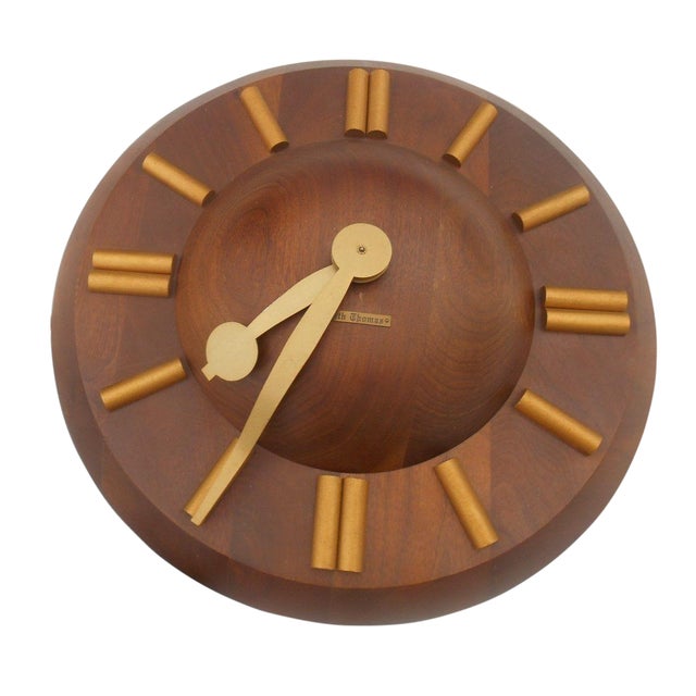 Mid Century Atomic Seth Thomas Electric Plaza Wall Clock Chairish