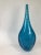 A modern glass blue color vase - Signed John Geci. Please see our additional listings for the gold and/or red versions.