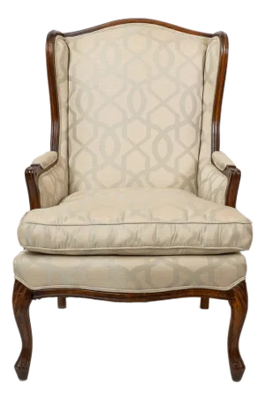 1990s Custom Upholstered Wingback Chair