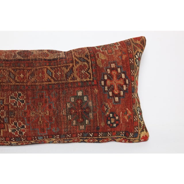 Antique Oriental Handmade Tribal Rug Pillow Cover -16'' X 34'' For Sale In Tampa - Image 6 of 10
