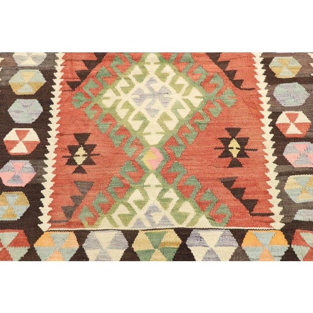 Vintage Persian Shiraz Kilim Rug - 03'00 X 03'09 For Sale - Image 4 of 9