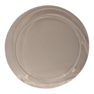 Rare 1990s Iittala "Marcel" Glass Platter / Charger Plate by Timo Sarpaneva (14.5") For Sale